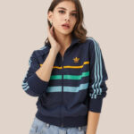 Veste Adidas Ventex vintage – Années 80 – Bleu marine